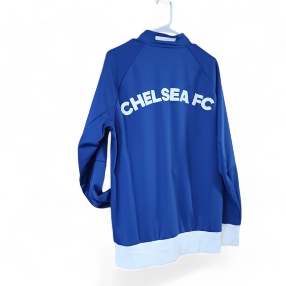 Men’s Adidas Chelsea FC Full Zip Anthem Jacket – Size M,  Blue and White NWOT - Picture 6 of 15